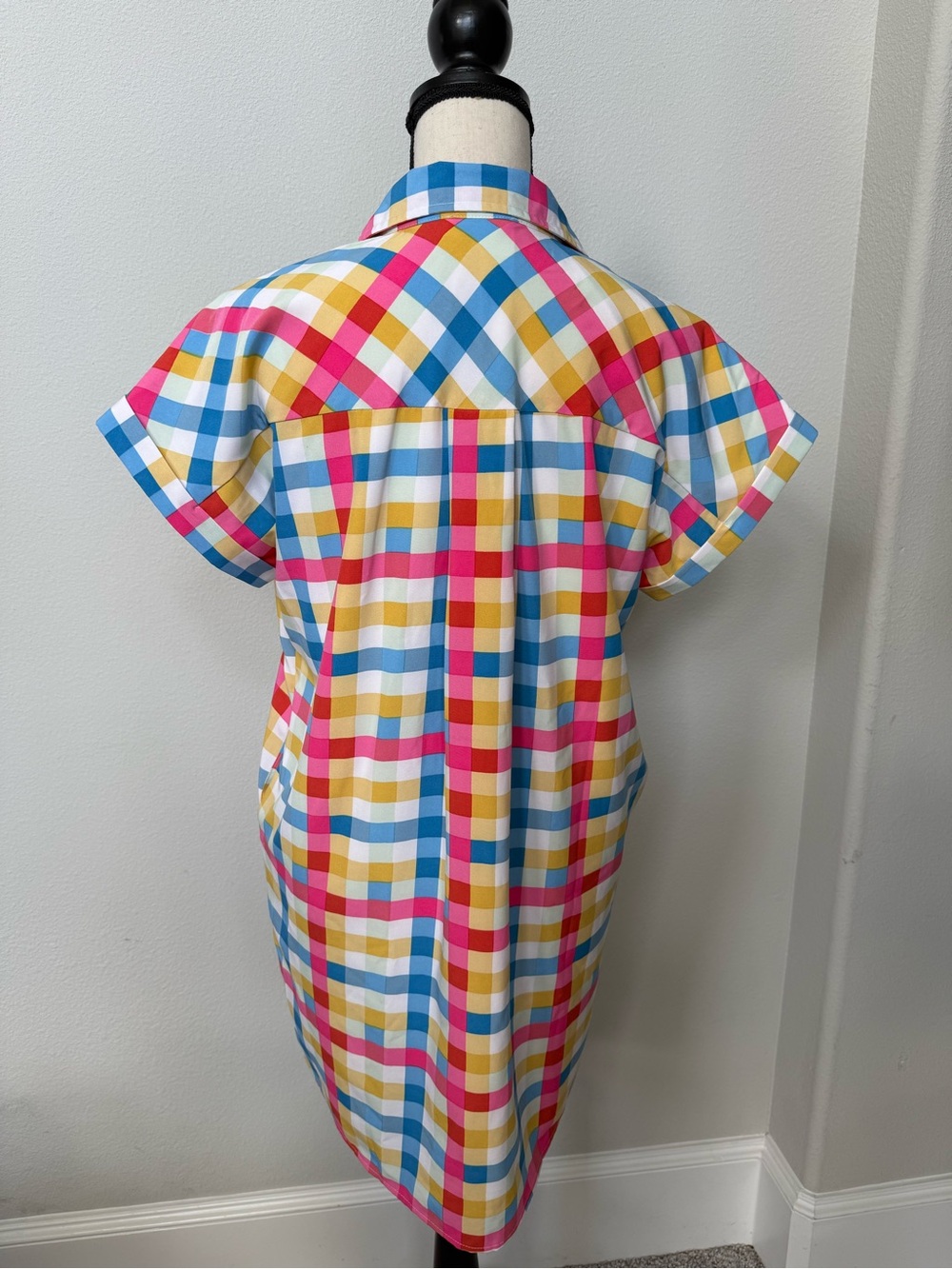 entro Multicolor Gingham Shirt Dress - Picture 7 of 14
